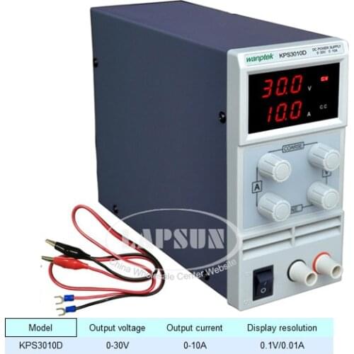 KPS 3010D 3010 Adjustable High Precision Double LED Display Switching DC Power Supply Protection 30V 10A 110V / 220V 0.1V/0.01A