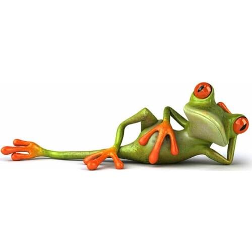 Creative PVC 13cm X 4.6cm 3D Frogs Car Sticker Accessories Motorcycle Waterproof Car Window Decal