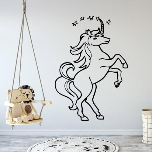 Creative Star Unicorn Sticker Waterproof Vinyl Wallpaper Home Decor For Home Decor Living Room Bedroom Vinyl Decals