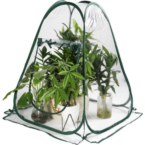 Mini Plant Greenhouse Indoor and Outdoor Flower Pot Cover Cover Transparent Soft Glass Membrane Plant Planting Tool