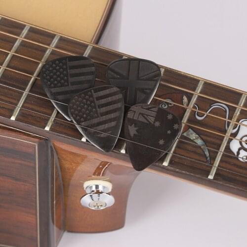 Timber tone Flag Tones African Ebony Guitar Pick, Sell by 1 Piece
