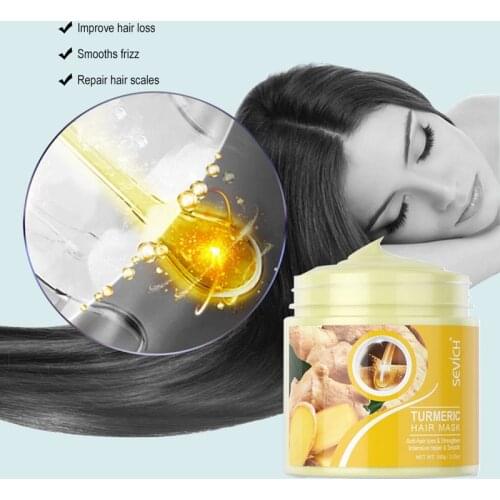 Sevich Natural Turmeric 100g Anti Loss Hair Treatment Mask Hair Care Deeply moisturizing Repair Damage Tea Tree Hair Mask
