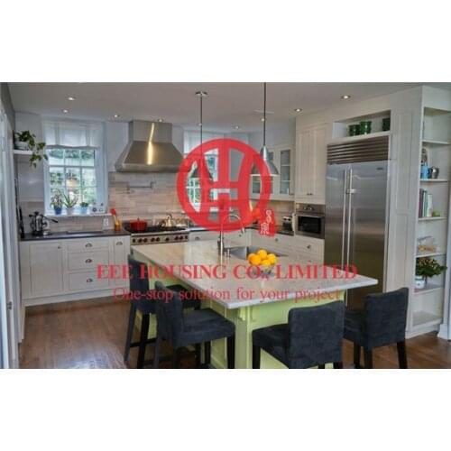 Fashion shaker-style solid wood kitchen cabinet with excellent design and quality shipping by sea