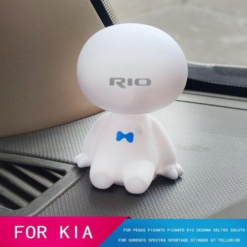 Cartoon Shaking Head Figure Car Ornaments Big Hero Doll Toy For KIA PICANTO RIO SONET SOUL SPORTAGE STINGER GT TELLURIDE STONIC