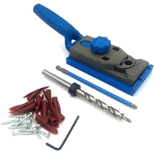 Woodworking Pocket Hole Jig Kit Set 9.5mm Drill Guide Sleeve For Pilot Wood Drilling Dowelling Hole Saw Master System