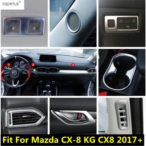 Head Light Window Lift Air AC Vent Water Cup Handle Bowl Cover Trim Interior For Mazda CX-8 KG CX8 2017 - 2021 Matte Accessories