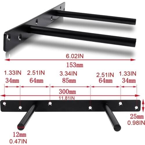 Invisible Concealed Shelf Support Double T-shaped Bracket Storage Rack Stand Holder with Screws for Home Bathroom Kitchen M7DA
