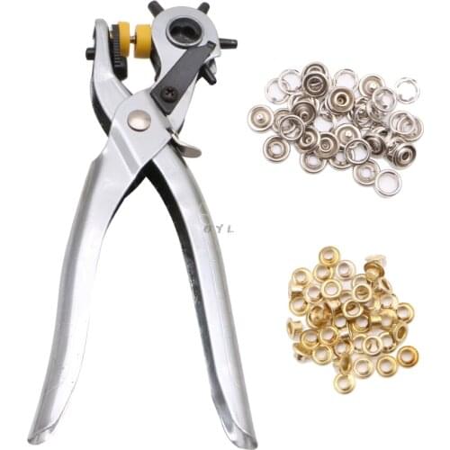 New Leather Holes Punch Pliers Tool Heavy Duty Revolving Belt Hand Pliers Eyelet use for Leather, Paper, Plastic