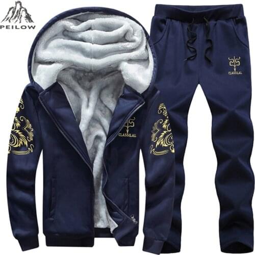 PEILOW Men's Hoodies With Fur