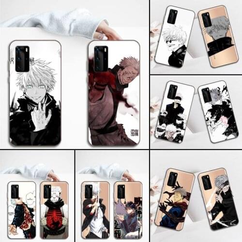 Jujutsu Kaisen Anime Phone Case Transparent for Huawei P20 P30 P40 lite pro P smart 2019 honor 8x 10i