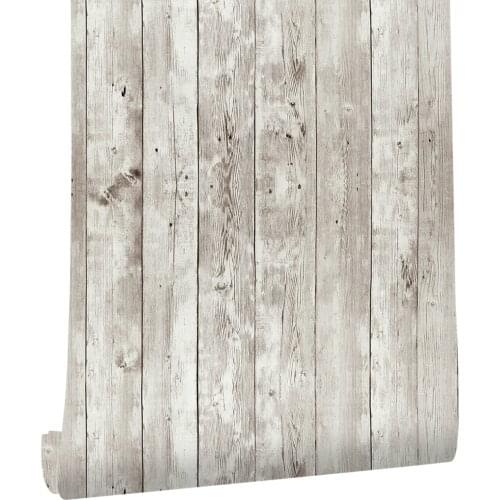 Self-Adhesive Removable Vintage Wood Peel And Stick Waterproof Wallpaper Door Cabinet Renovation Sticker Home Decoration Paper