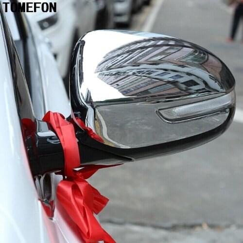 TOMEFON ABS Chrome Car Reaview Mirror Cover Chrome Rearview Mirror Trim Cover Car Styling 2pcs For KIA Sportage 2016 2017