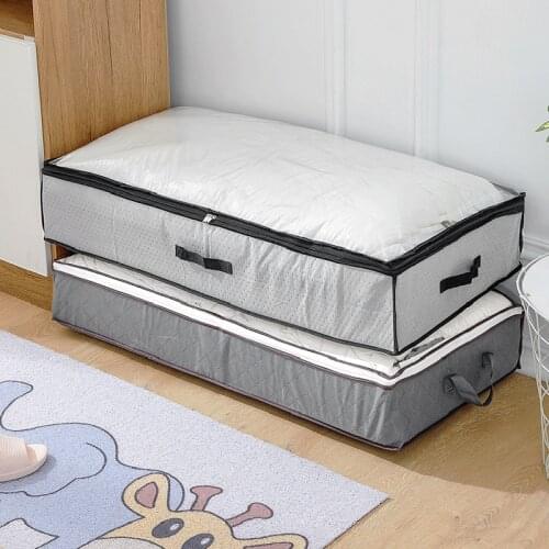 Foldable Under Bed Bags Large Underbed Clothes Quilt shoes Storage Boxes Non-Woven Dust-Proof Cabinet Zippered Organizer