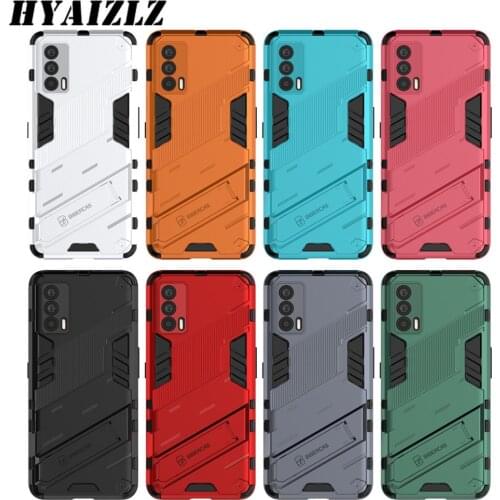 Armor Phone Funda for OPPO Realme V15 5G C15 C12 7 Narzo 20 Pro A53 A32 A93 Reno 5 4 Lite Case Magnetic Sthand Hybrid Protection