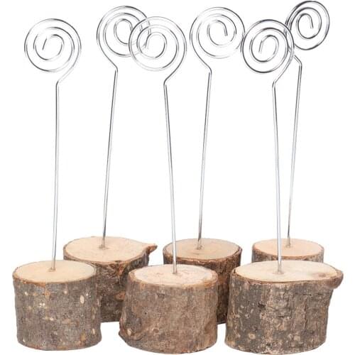 6pcs Name Card Holders Cute Premium Memo Photo Holder Card Paper Note Clips for Wedding Party Table Decoration A35