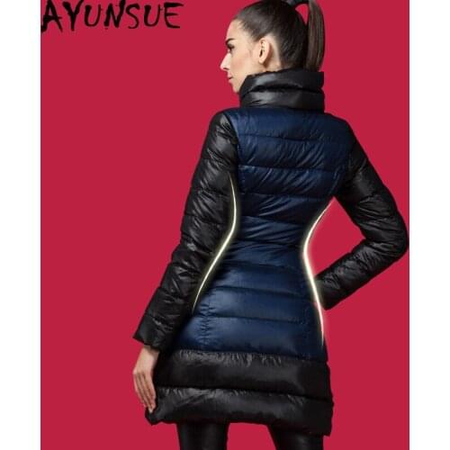 Womens Down Jacket Winter Long White Duck Down Coat Korean Womens Down Jackets Brands Warm Doudoune Femme Hiver N6606 KJ2738