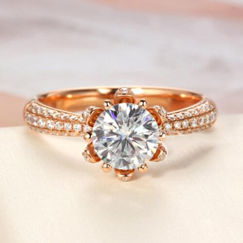 Original Design 925 Sterling Silver Rings Women Rose Gold Diamond Fine Jewelry Luxury Engagement Wedding Party Exquisite Gift