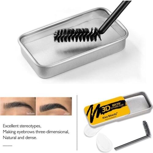 1G Eyebrow Soap Wax Fluffy Eyebrows Gel Eyebrow Styling Makeup Soap Brow Sculpt Lift Waterproof Transparent Stereotype Soap Brow