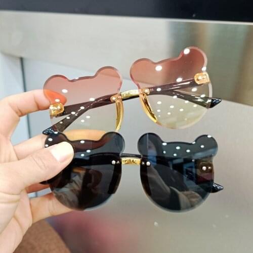 1pc Childrens Sunglasses Fashion Anti-glare Anti-radiation Baby Glasses Trendy Girls Boys Cute Cartoon Bear Sunglasses