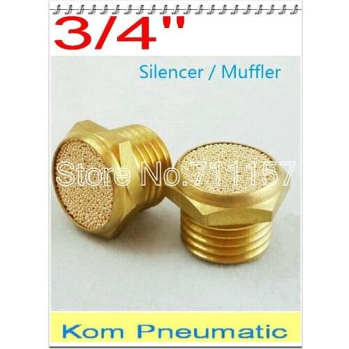 100x Fedex Free Shipping Pneumatic 3/4" Inch Brass Exhaust Silencer Muffler , Air Valve Cylinder Noise Filter Reducer BSLM-06