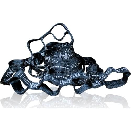 Black X-style Line Hammock Straps 2 PCS Super Strong Hammock Strap Belt Hamac Hamak Traveling Portable Hanging Tree Rope 2000KG