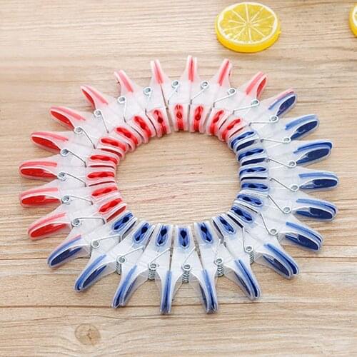 24Pcs Clothespins Colorful Sewing Craft Quilt Binding Plastic Clips Clamps Pack For Patchwork Decoration Clamp Clothes Clip