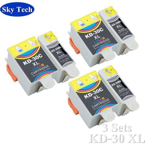 3 Sets Compatible cartridge For KD30XL KD-30XL , For Kodak ESP C110 / 310 / 315 Kodak Office 2150 / 2170 Kodak HERO 3.1/5.1