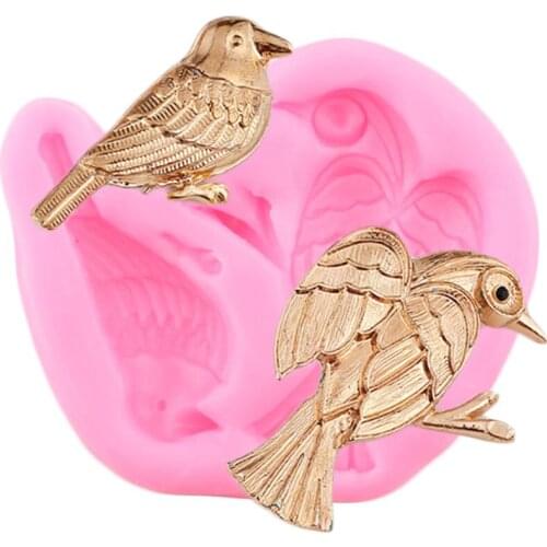3D Bird Silicone Molds Fondant Chocolate Mould Cake Decorating Tools Candy Polymer Clay Mold DIY Cupcake Baking Moulds