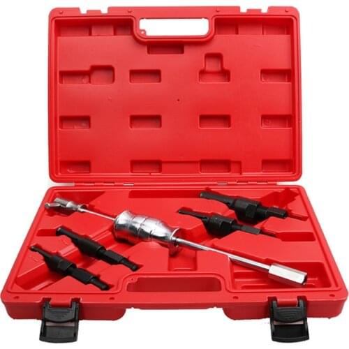 5PCS Car Blind Hole Slide Hammer Inner Bearing Puller Internal Bearing Remover Extractor Puller 10-32MM 13/32"~9/19" 4 Collets