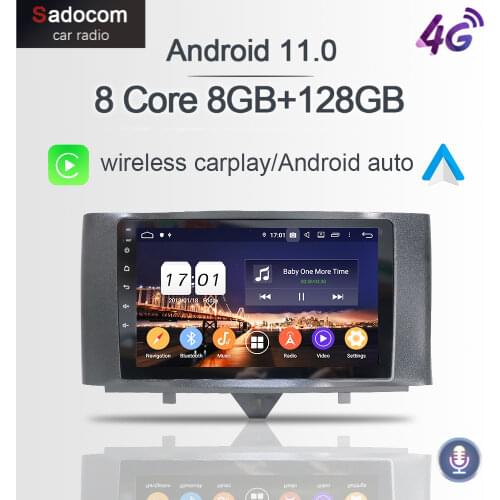 Wireless Carplay DSP IPS PX6 Android 10.0 4G+64G Car DVD Player RDS autoradio 4G LTE GPS For Benz SMART 2011 2012 2013 2014 2015