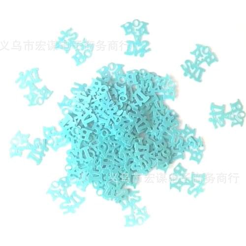 Its a boy/girl/Baptist party sequins/15 grams Sequins PVC Flat for DIY Card Making Craft Color Collection