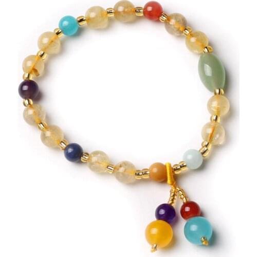 Brazil natural blonde crystal bracelet womens bracelets retro agate bracelet wholesale crystal hair accessories