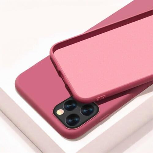 Phone Case For iPhone 7 6 6S 8 Plus X XR XS 11 12 Mini Pro Max SE 2020 Fashion Candy Color Liquid Soft Silicagel Anti-fall Cover