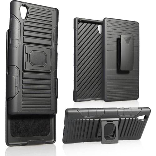 Magnetic Suction Shockproof Armor Case With Belt Clip Holster Cover Finger Ring Kickstand For Sony Xperia L1 G3311 G3312 G3313