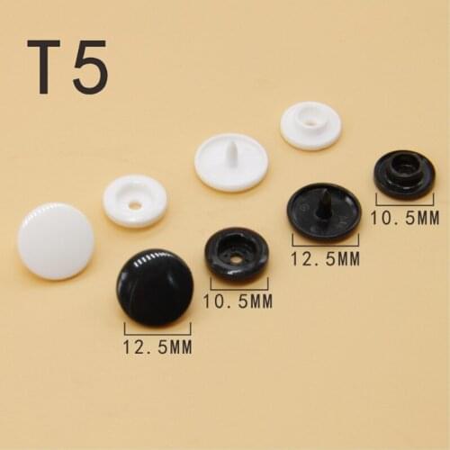 Chengkai 6000 sets T5 Size 20 Kam Plastic Snaps DIY Cloth Bib Diaper Buttons Snaps fasteners cap size 12.4mm
