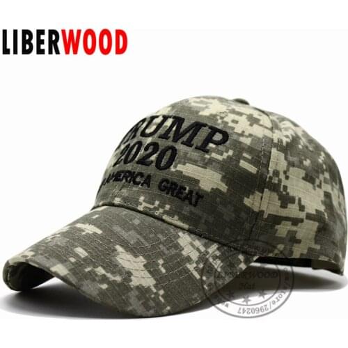 LIBERWOOD ACU Digital Trump 2020 cap Camo USA baseball Cap hat MAKE America Great AGAIN Campaign MAGA hat Keep America Great hat