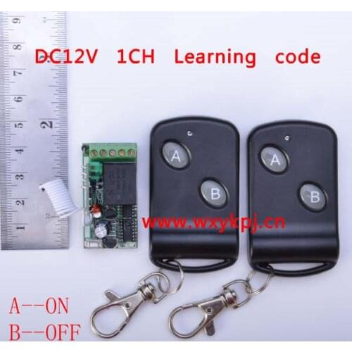 DC12V 1CH Wireless Remote Control Switch System Manufacturer in china Learning code 1 channal receiver