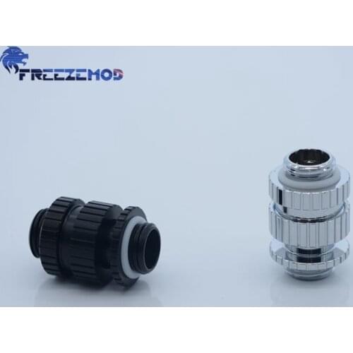 Freezemod computer pc water cooler fitting graphics card SLI G1/4 adapter retractable double external thread (17-22mm). BSSJT-16