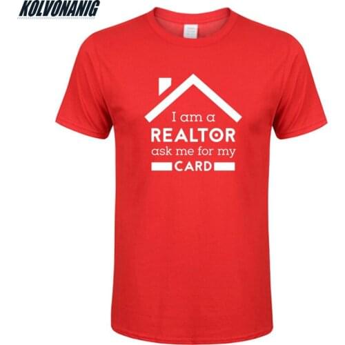 2019 Summer I AM A REALTOR Printed T-Shirt Cotton O-Neck Short Sleeves Hip Hop Casual Mens Tshirts High Quality Tee Shirt Tops