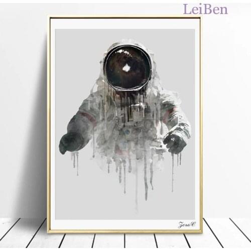 Scandinavian Style Canvas Painting Astronaut Abstract Art Posters and Prints On The Wall Pictures for Childrens Room Decoration