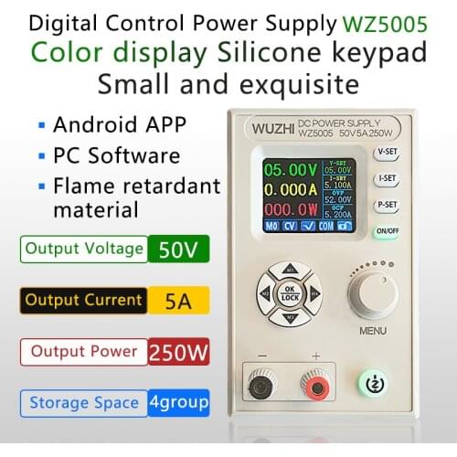 DC DC converter buck cc cv 50v 5a adjustable regulated power module variable laboratory power supply communication wz5005