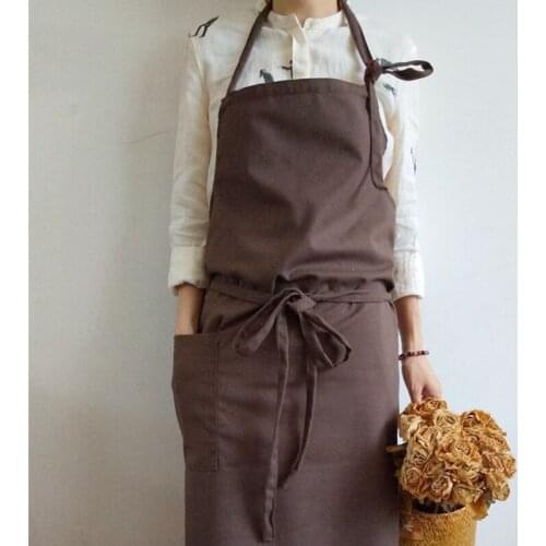 Best selling customised aprons cafe cooking for restaurants japanese linen work clothes for men and women