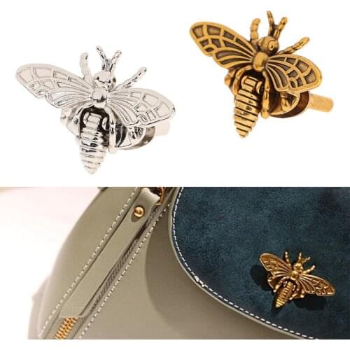 Metal Bee Shape Turn Lock Fashion Retro Bag Clasp Handbag Purse Leather Craft Bag Canvas bag DIY Accessories