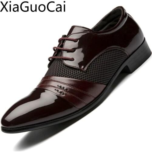 Fashion Men Dress Shoes Loafers Plus Size 45, 46, 47 Spring and Summer Breathable Mens Formal Shoes Oxfords