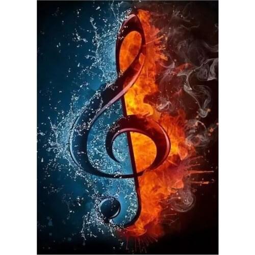 Dpsprue 5d Diy Square/Round Diamond Painting Music Embroidery Diamond Paintings Needlework Mosaic Kit Painting Gift