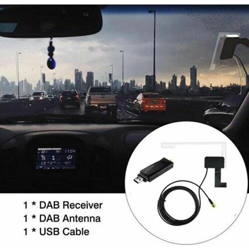 Novel-Radio Receiver in Car Antenna Digital DAB+ Adapter Aux Tuner Box Audio USB Antenna Android Decoding Radios