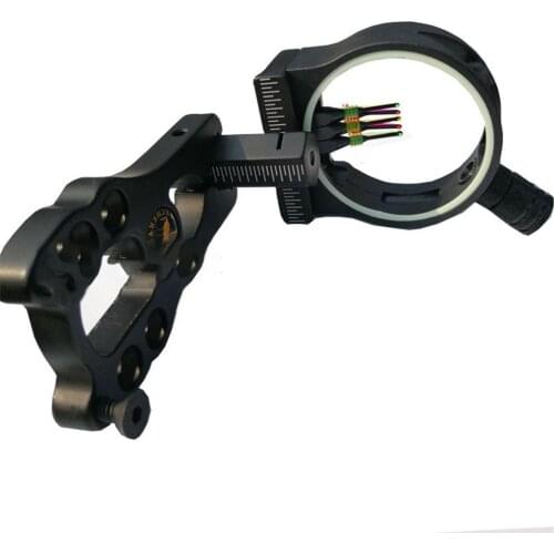 Mounchain Hunting Accessories Professional optic Fiber 5 Pin Bow Sight with Aim Light Archery Supplies