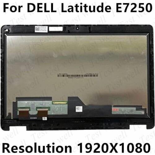 Original 12.5" FHD For DELL Latitude E7250 LCD Display Touch Assembly LTN125HL01 LP125WF1-SPA4 LP125WF1-SPG4 SPG1 0195C3 039DCW
