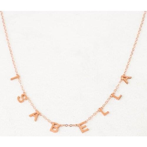 Letters Necklace Name for Women Custom Jewelry Stainless Steel Custom Name Necklaces Gold Nameplate Handmade Personalize Gifts