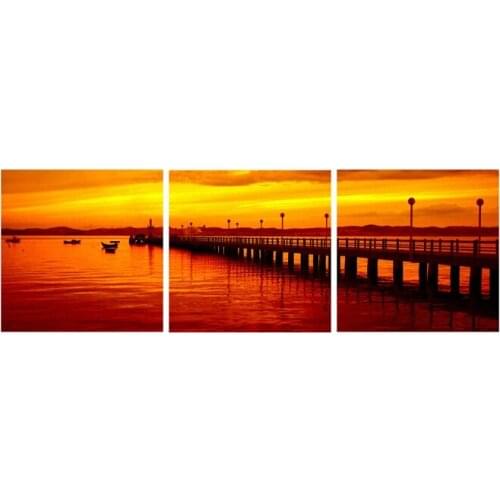 Landscape Oil Painting Wall Art Picture Sunset Sea Scenery Home Decorative Art Picture For Living Room Wall No Frame BJQ0617